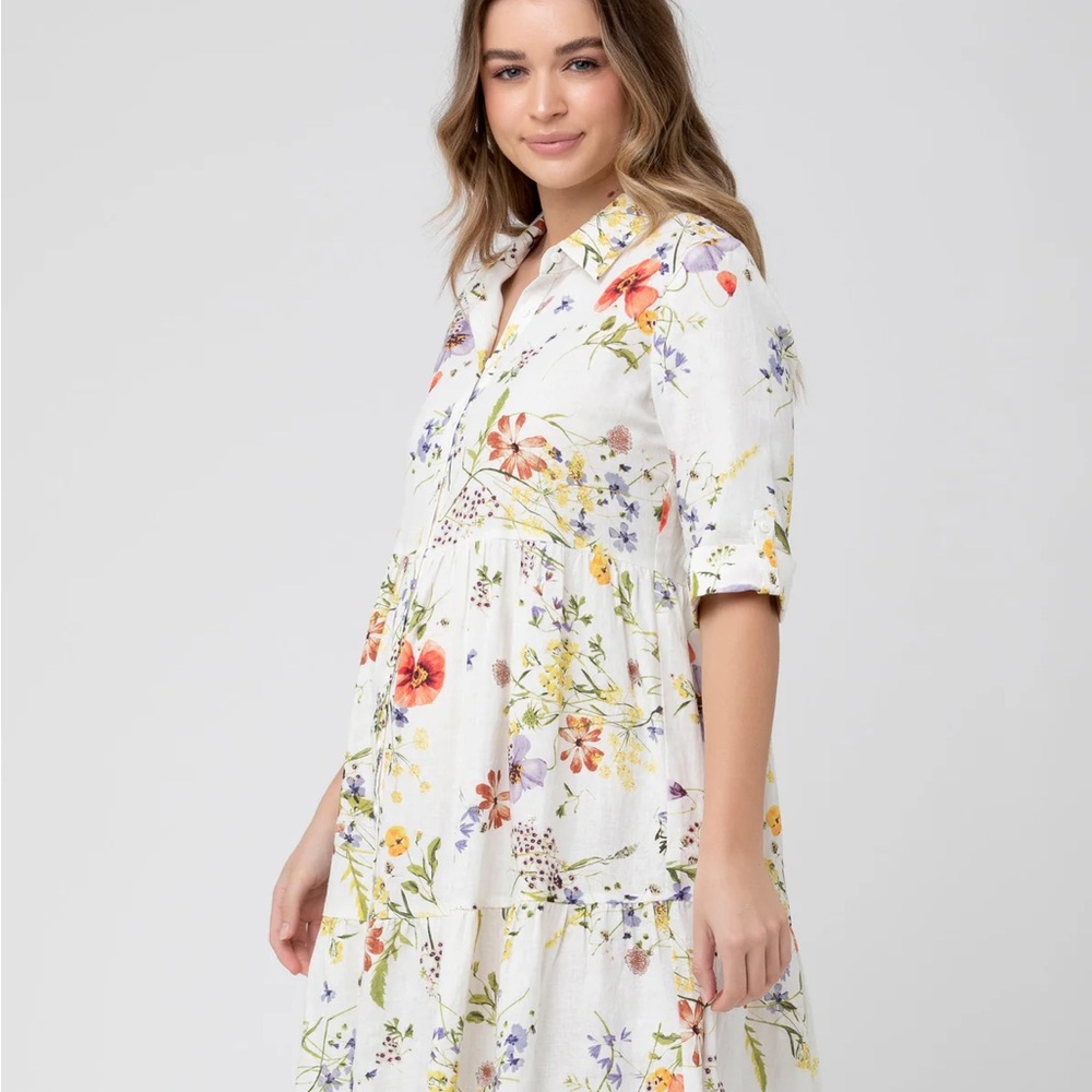 Ripe White Floral Maternity Dress - Picture 4 of 9